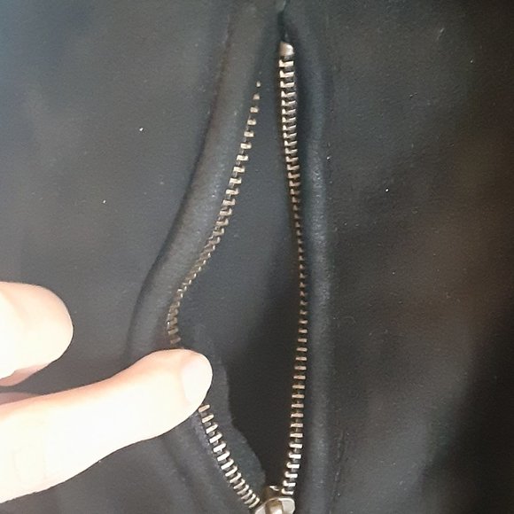 ROOTS- VTG Black Genuine Sheepskin/ Shearling- Women's Small - Picture 8 of 10